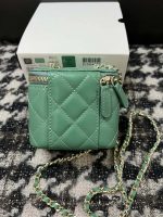 chanel ap1447 small vanity with chain calfskin green 004 luxibags.ru .jpg