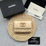 chanel ap1790 19 flap card holder shiny lambskin gold tone ruthenium finish metal beige 001 luxibags.ru .jpg