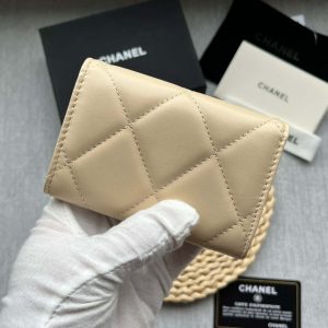 chanel ap1790 19 flap card holder shiny lambskin gold tone ruthenium finish metal beige 004 luxibags.ru .jpg