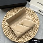 chanel ap1790 19 flap card holder shiny lambskin gold tone ruthenium finish metal beige 007 luxibags.ru .jpg