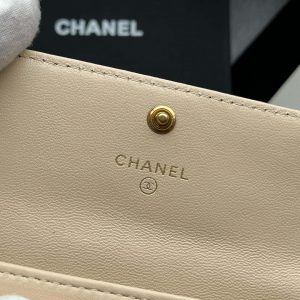 chanel ap1790 19 flap card holder shiny lambskin gold tone ruthenium finish metal beige 008 luxibags.ru .jpg