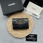 chanel ap1790 19 flap card holder shiny lambskin gold tone ruthenium finish metal black 001 luxibags.ru .jpg