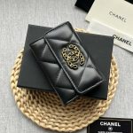 chanel ap1790 19 flap card holder shiny lambskin gold tone ruthenium finish metal black 005 luxibags.ru .jpg