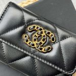 chanel ap1790 19 flap card holder shiny lambskin gold tone ruthenium finish metal black 006 luxibags.ru .jpg