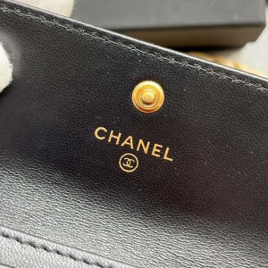 chanel ap1790 19 flap card holder shiny lambskin gold tone ruthenium finish metal black 008 luxibags.ru .jpg