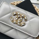 chanel ap1790 19 flap card holder shiny lambskin gold tone ruthenium finish metal gray 006 luxibags.ru .jpg