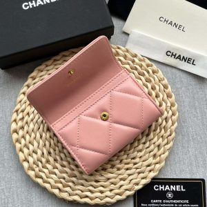 chanel ap1790 19 flap card holder shiny lambskin gold tone ruthenium finish metal pink 007 luxibags.ru .jpg
