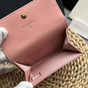 chanel ap1790 19 flap card holder shiny lambskin gold tone ruthenium finish metal pink 009 luxibags.ru .jpg