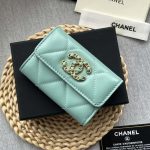 chanel ap1790 19 flap card holder shiny lambskin gold tone ruthenium finish metal rblue 005 luxibags.ru .jpg