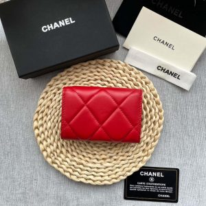 chanel ap1790 19 flap card holder shiny lambskin gold tone ruthenium finish metal red 002 luxibags.ru .jpg