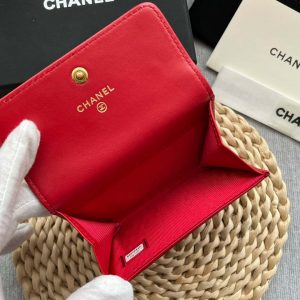 chanel ap1790 19 flap card holder shiny lambskin gold tone ruthenium finish metal red 009 luxibags.ru .jpg