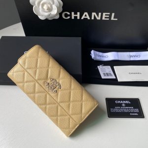 chanel ap2740 long flap wallet grained shiny calfskin apricot 03 luxibags.ru .jpg
