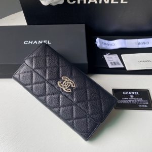 chanel ap2740 long flap wallet grained shiny calfskin black 03 luxibags.ru .jpg