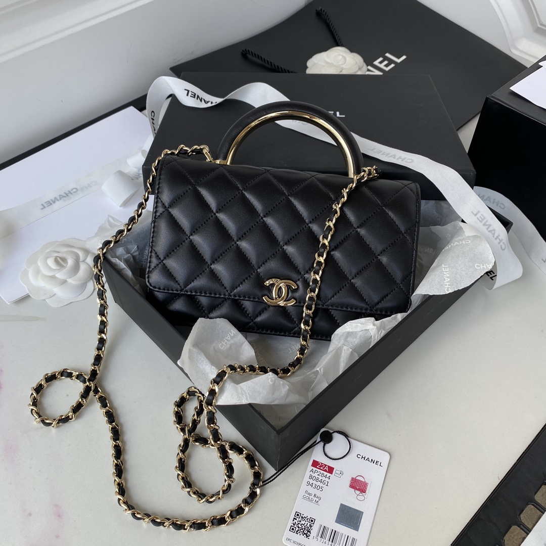 chanel ap2844 wallet on chain lambskin bag with top handle light gold black 001 luxibags.ru .jpg