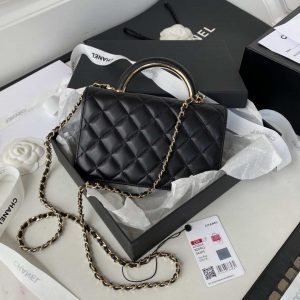 chanel ap2844 wallet on chain lambskin bag with top handle light gold black 002 luxibags.ru .jpg