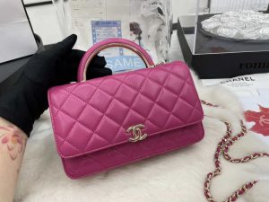 chanel ap2844 wallet on chain lambskin bag with top handle light gold dark pink 002 luxibags.ru .jpg