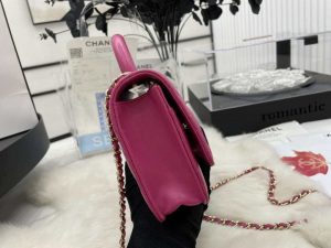 chanel ap2844 wallet on chain lambskin bag with top handle light gold dark pink 005 luxibags.ru .jpg