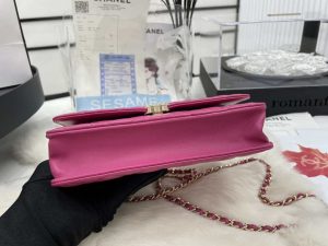 chanel ap2844 wallet on chain lambskin bag with top handle light gold dark pink 006 luxibags.ru .jpg
