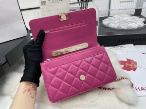 chanel ap2844 wallet on chain lambskin bag with top handle light gold dark pink 007 luxibags.ru .jpg