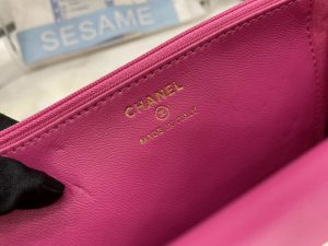 chanel ap2844 wallet on chain lambskin bag with top handle light gold dark pink 009 luxibags.ru .jpg
