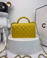 chanel ap2844 wallet on chain lambskin bag with top handle light gold yellow 002 luxibags.ru .jpg
