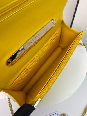 chanel ap2844 wallet on chain lambskin bag with top handle light gold yellow 006 luxibags.ru .jpg