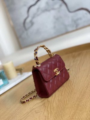 chanel ap2944 clutch with chain lambskin wine red 003 luxibags.ru .jpg