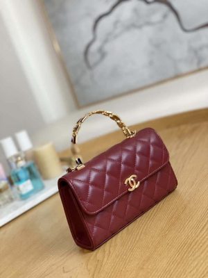 chanel ap2946 phone holder clutch with chain lambskin wine red 003 luxibags.ru .jpg