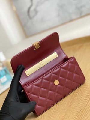 chanel ap2946 phone holder clutch with chain lambskin wine red 008 luxibags.ru .jpg