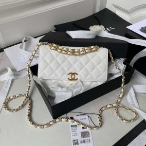 chanel ap3019 small flap bag woc calfskin phone bag white 001 luxibags.ru .jpg