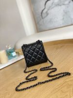 chanel ap3020 clutch with chain lambskip gold tone metal black with black 002 luxibags.ru .jpg