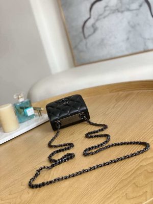 chanel ap3020 clutch with chain lambskip gold tone metal black with black 006 luxibags.ru .jpg