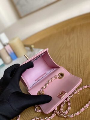 chanel ap3020 clutch with chain lambskip gold tone metal pink 009 luxibags.ru .jpg