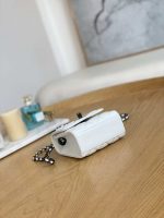 chanel ap3020 clutch with chain lambskip gold tone metal white with black 006 luxibags.ru .jpg