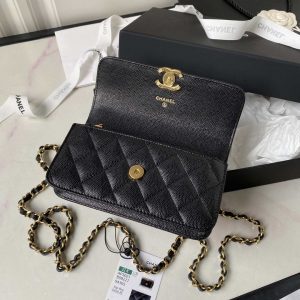 chanel ap3021 mini flap bag woc calfskin phone bag black 007 luxibags.ru .jpg