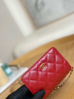 chanel ap3036 clutch with chain lambskin red 003 luxibags.ru .jpg