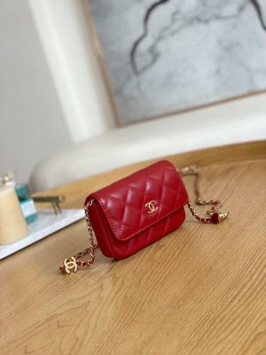 chanel ap3036 clutch with chain lambskin red 004 luxibags.ru .jpg