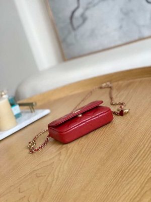 chanel ap3036 clutch with chain lambskin red 007 luxibags.ru .jpg