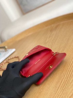 chanel ap3036 clutch with chain lambskin red 009 luxibags.ru .jpg