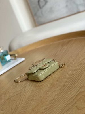 chanel ap3037 belt bag lambskin enamel gold tone metal green 007 luxibags.ru .jpg