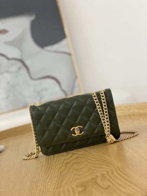 chanel ap3043 wallet on chain lambskin gold tone metal green 001 luxibags.ru .jpg