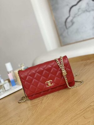 chanel ap3043 wallet on chain lambskin gold tone metal red 001 luxibags.ru .jpg