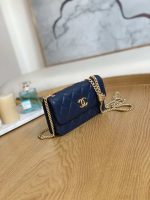 chanel ap3047 flap phone holder with chain blue lambskin gold tone metal 005 luxibags.ru .jpg