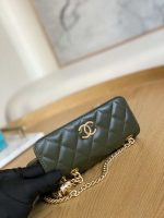 chanel ap3047 flap phone holder with chain green lambskin gold tone metal 003 luxibags.ru .jpg