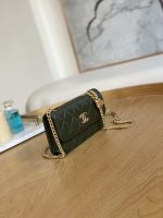 chanel ap3047 flap phone holder with chain green lambskin gold tone metal 004 luxibags.ru .jpg