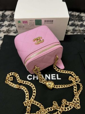 chanel ap3203 clutch with chain grained calfskin pink 005 luxibags.ru .jpg