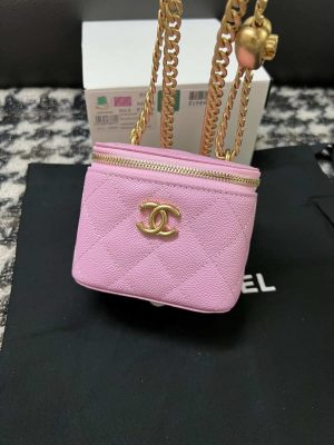 chanel ap3203 clutch with chain grained calfskin pink 006 luxibags.ru .jpg