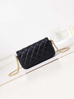 chanel ap3207 phone holder with chain shiny lambskin gold tone metalblack 004 luxibags.ru .jpg