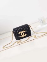 chanel ap3208 mini flap bag with chain shiny lambskin gold tone metal black 001 luxibags.ru .jpg