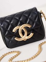 chanel ap3208 mini flap bag with chain shiny lambskin gold tone metal black 002 luxibags.ru .jpg